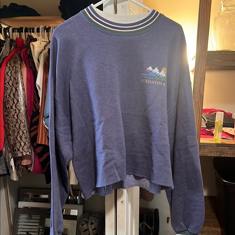 Purple Purgatory Sweatshirt Vintage